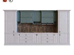 kitchen set 008 pbrmtl 3D Model