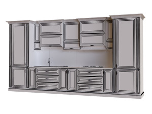 kitchen set 008 pbrmtl 3D मॉडल