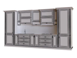 kitchen set 008 pbrmtl 3D Model