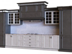 kitchen set 009 pbr mtl 3D Model