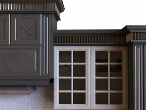 kitchen set 009 pbr mtl Model 3D