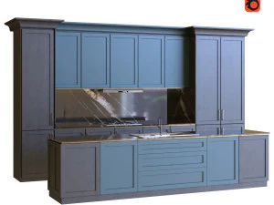 厨房套装010 3D 模型