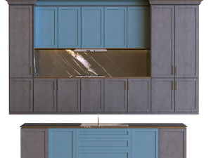 kitchen set 010 3D Model