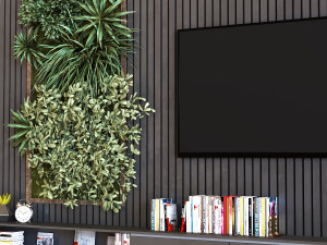 tv wall set 010 3D मॉडल