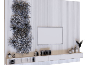 tv wall set 010 3D मॉडल