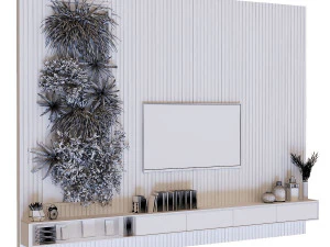 tv wall set 010 3D Model