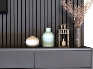 tv wall set 010 3D Model
