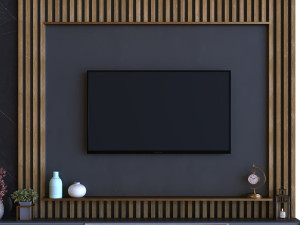 tv wall set 012 3D Модель
