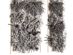 green wall vertical plant set 036 Modelo 3D