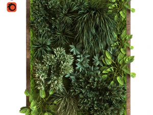 conjunto de plantas verticais 037 Modelo 3D