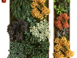 conjunto de plantas verticais 038 Modelo 3D