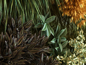 vertical plant set 038 Modello 3D