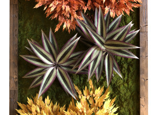 vertical plant set 038 Modello 3D