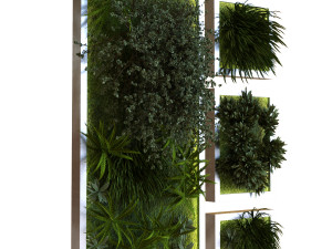 green wall set 039 3D Model