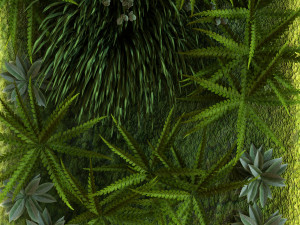 green wall set 039 3D Model
