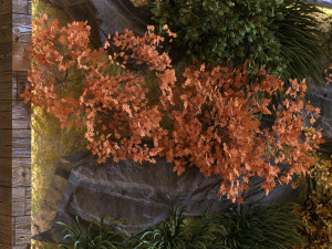 green wall set 040 3D Model