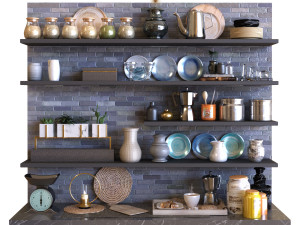 kitchen decor set 005 Model 3D