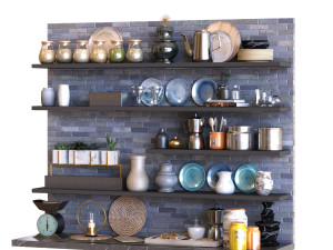 kitchen decor set 005 Modelo 3D
