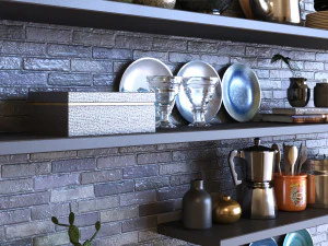 주방 장식 세트 005 3D 모델