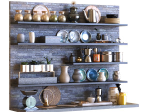 kitchen decor set 005 Modelo 3D