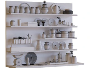 주방 장식 세트 005 3D 모델