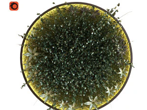 Gr&uuml;nes Wandset 043 3D Modell