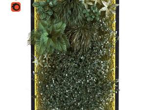 green wall set 042 3D Model
