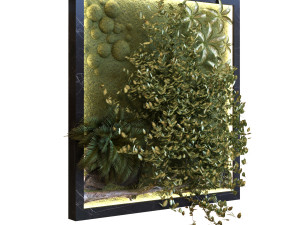green wall set 044 3D Model