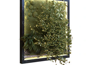 green wall set 044 3D Model