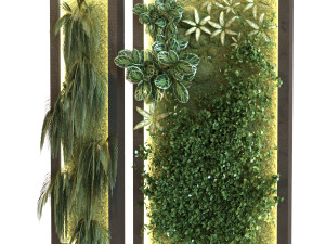 green wall set 045 Modèle 3D