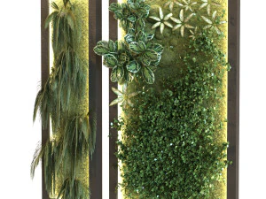 green wall set 045 3D Model
