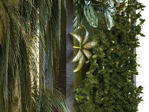 green wall set 045 Modèle 3D