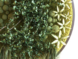 green wall set 046 3D Model