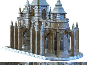 cathedral lowpoly for game num010 3D मॉडल