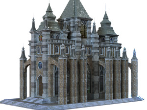 cathedral lowpoly for game num010 3D मॉडल