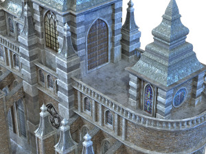 cathedral lowpoly for game num010 3D मॉडल