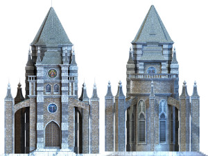 cathedral lowpoly for game num010 3D मॉडल