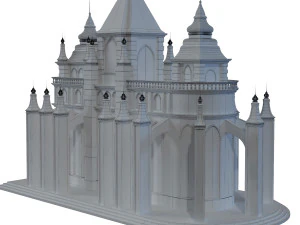 cathedral lowpoly for game num010 3D Model