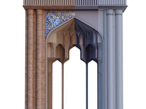 Islamic Muqarnas Arch 3D Printable Model Modelo de impresión 3D