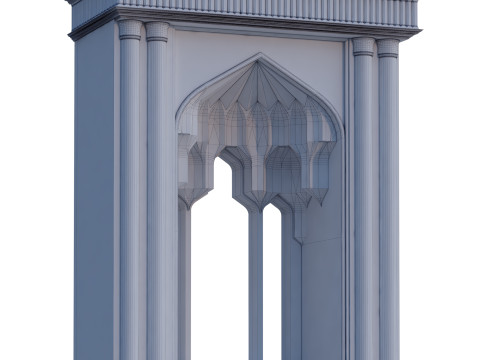 Islamic Muqarnas Arch 3D Printable Model Model do druku 3D