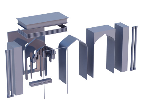 Islamic Muqarnas Arch 3D Printable Model Model do druku 3D
