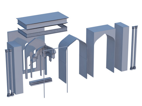 Islamic Muqarnas Arch 3D Printable Model Model do druku 3D