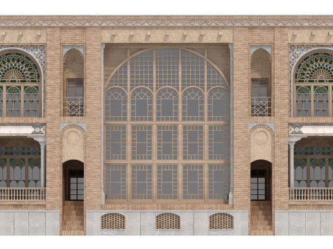 Arabic Turkish Persian Mansion of Qajar House set 509 Modello 3D