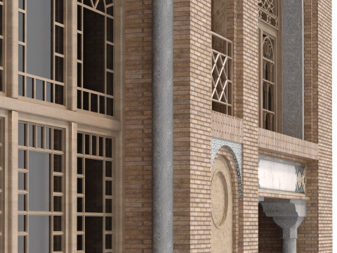 Arabic Turkish Persian Mansion of Qajar House set 509 Modello 3D