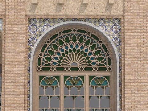Arabic Turkish Persian Mansion of Qajar House set 509 Modello 3D