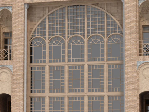Arabic Turkish Persian Mansion of Qajar House set 509 3D Model