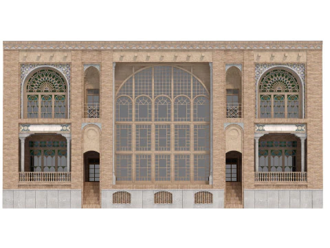 Arabic Turkish Persian Mansion of Qajar House set 509 3D Model