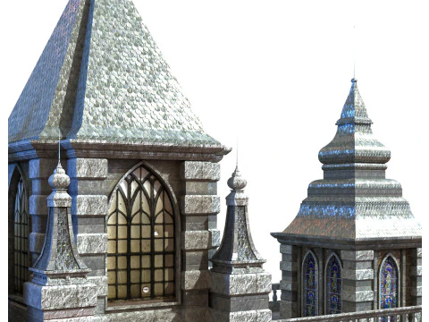 Cathedral lowpoly for game num 010 3D Model