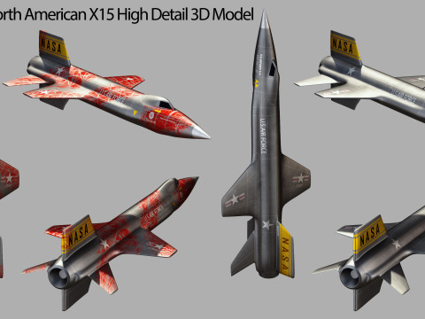 North American X15 High Detail Modèle 3D