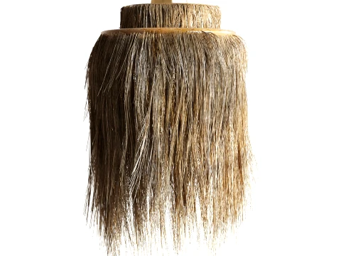 Large Boho Raffia Straw Shaggy Pendant Lamp 1301 Modèle 3D